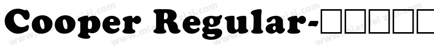 Cooper Regular字体转换